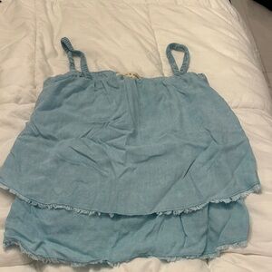 Cloth & Stone Light Blue Layered Top